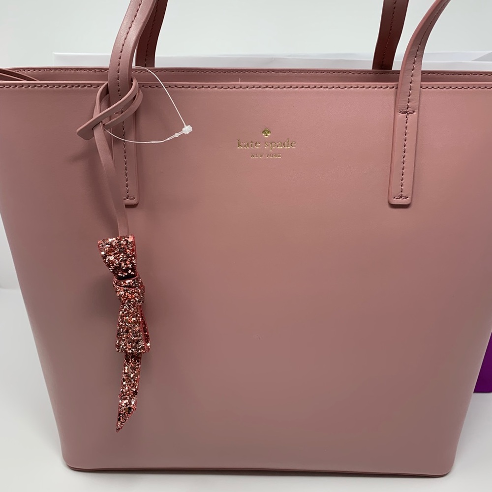 ➕ Kate spade seton drive dusty peony tote glitter - Picture 3 of 7